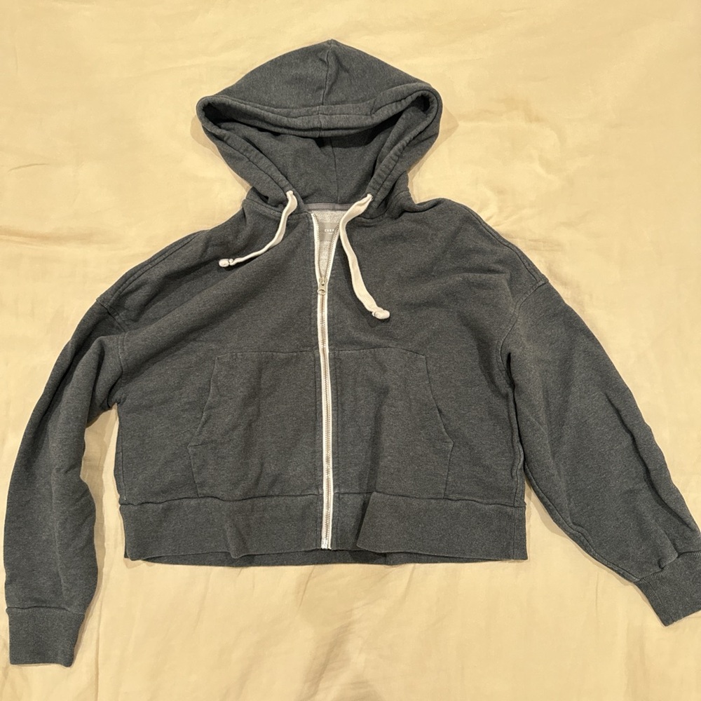 Everlane - The Track Organic Cotton Hoodie - Size M - Dark Heather Grey